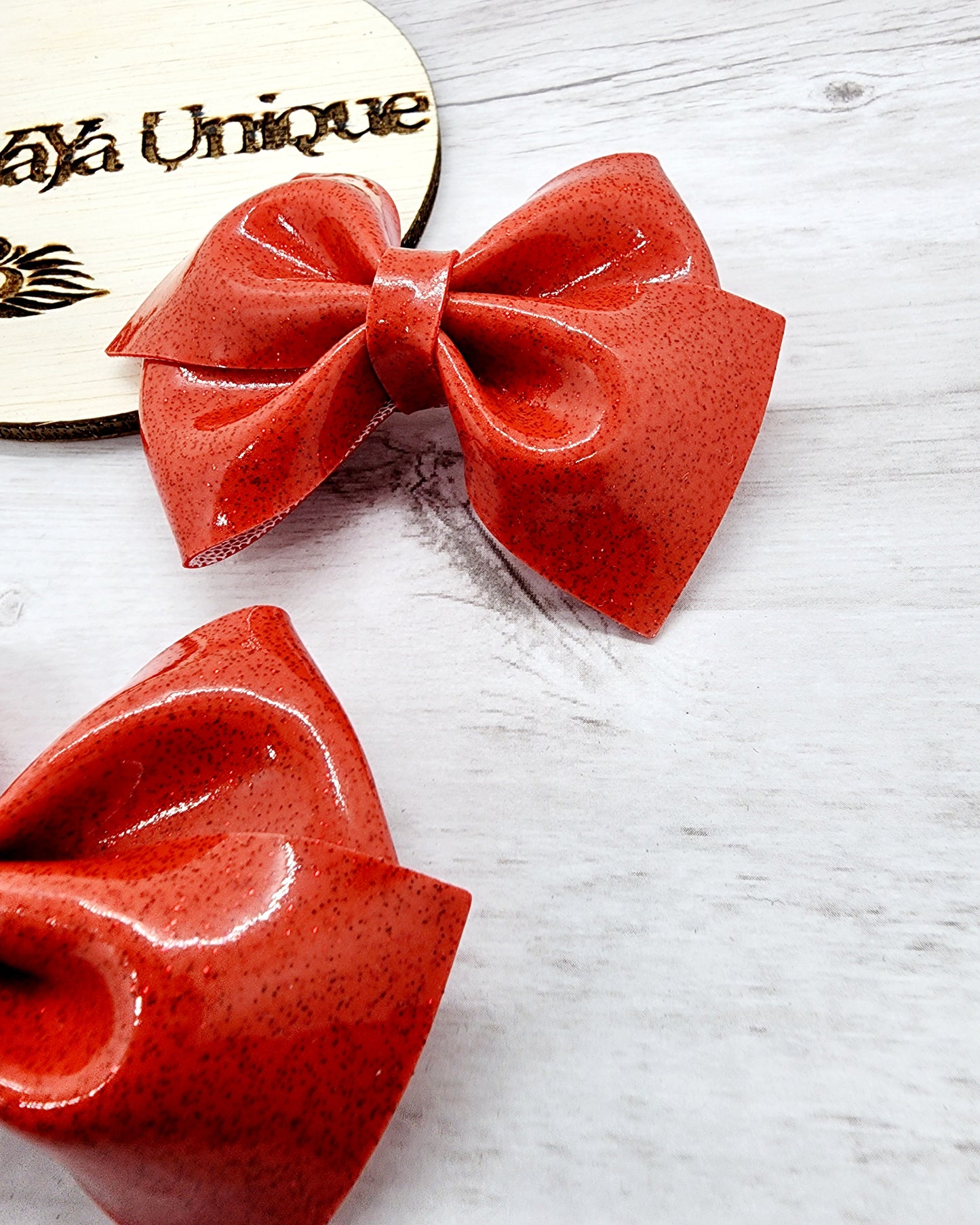 Shiny Glitter Pigtail Bows 5