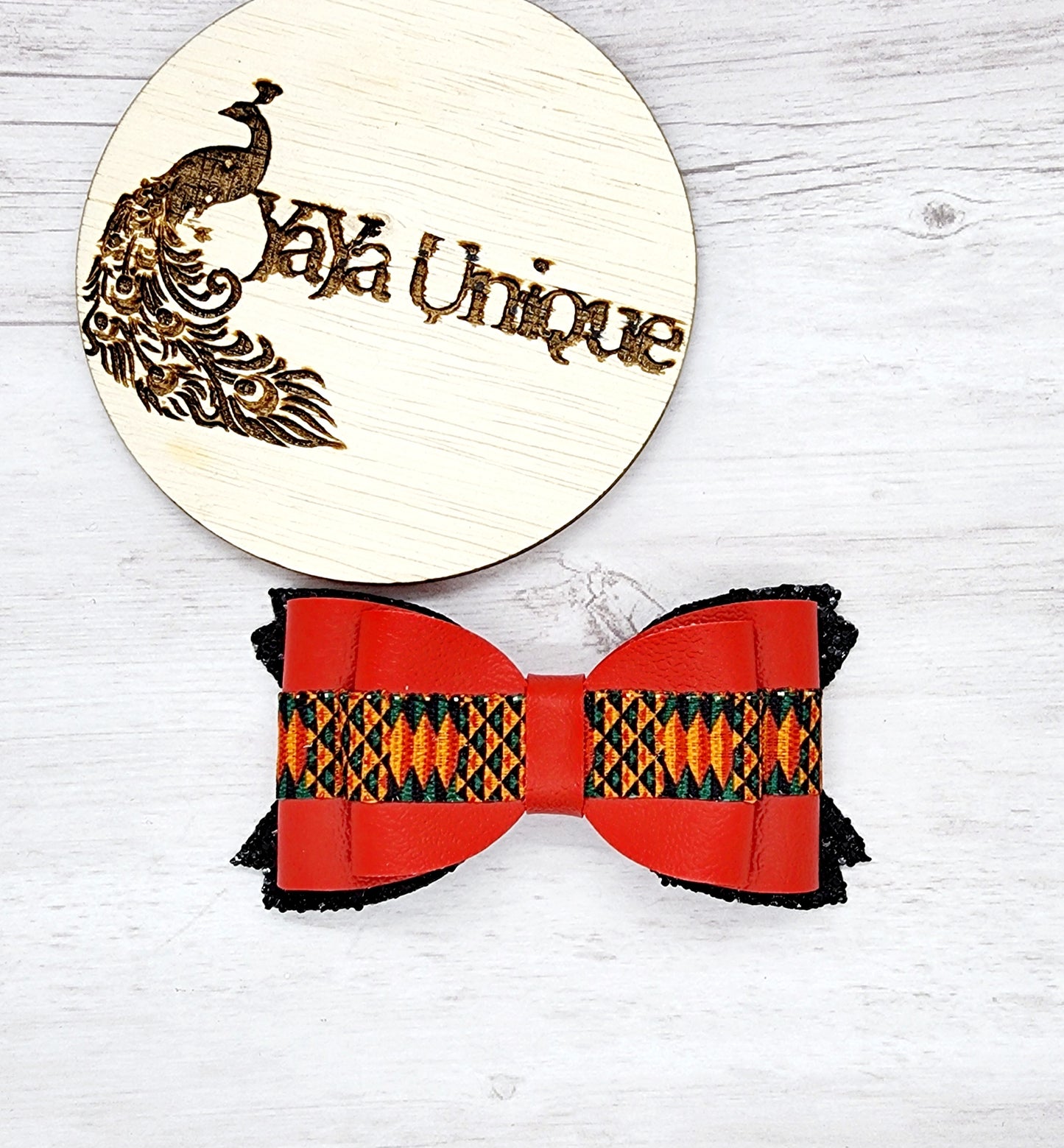 Kente Print Hair Bow