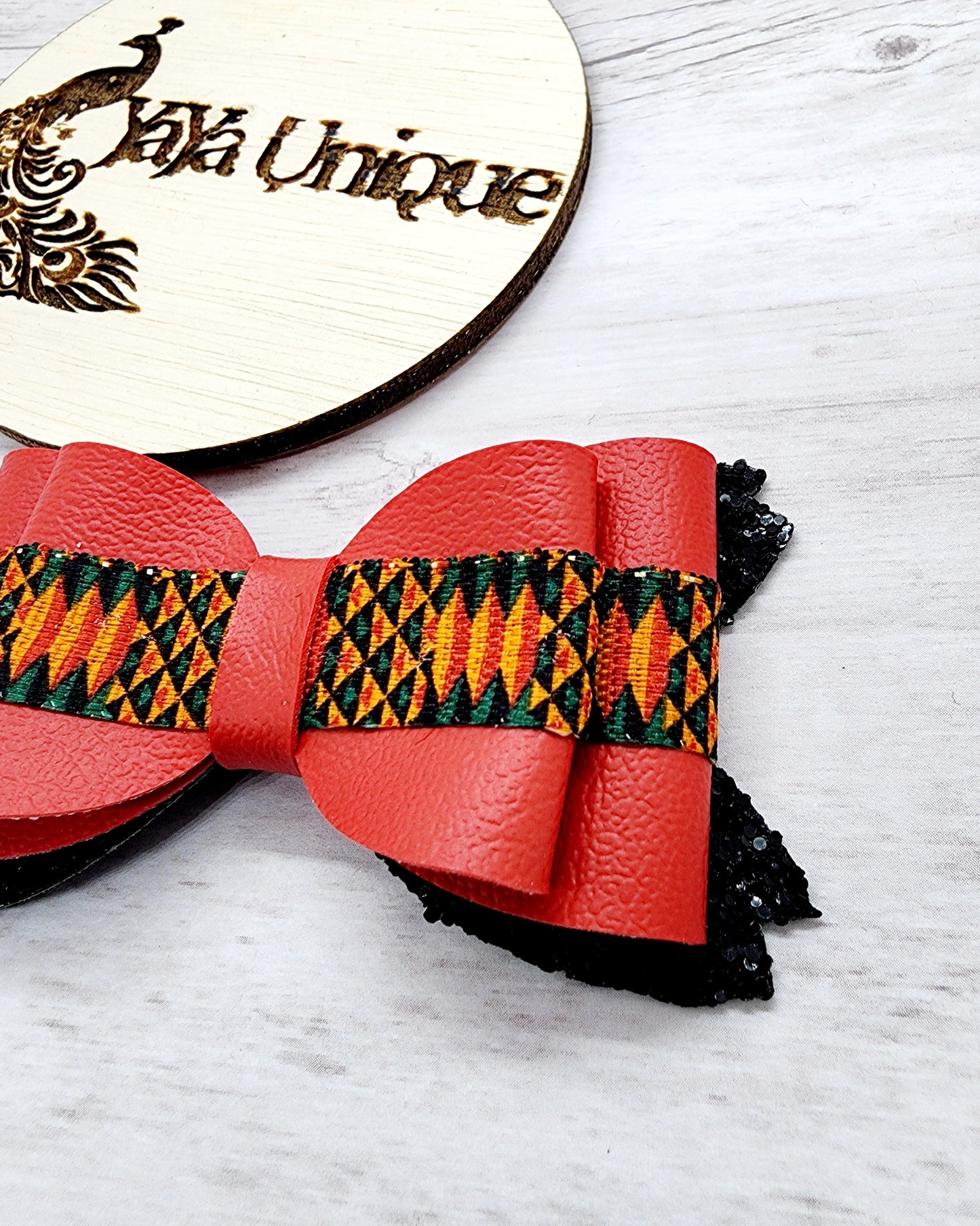 Kente Print Hair Bow