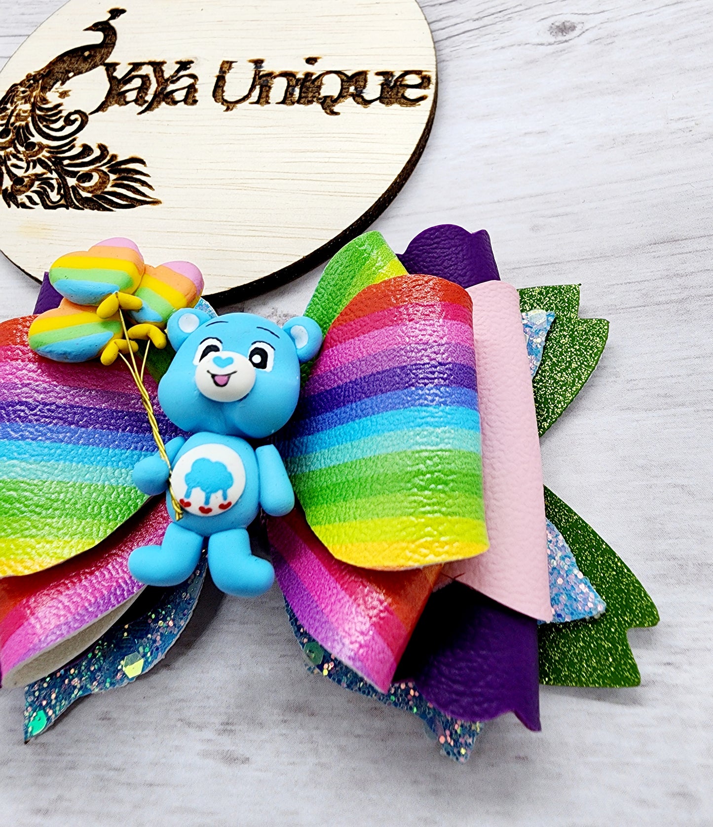 care bear hair bow