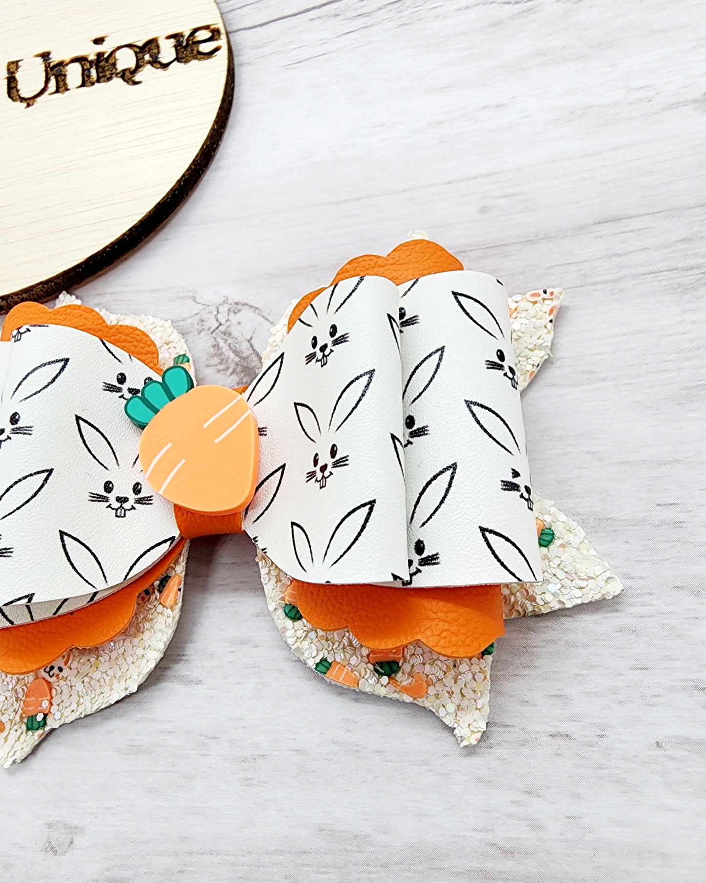 Easter Carrot Bunny Hair Bow