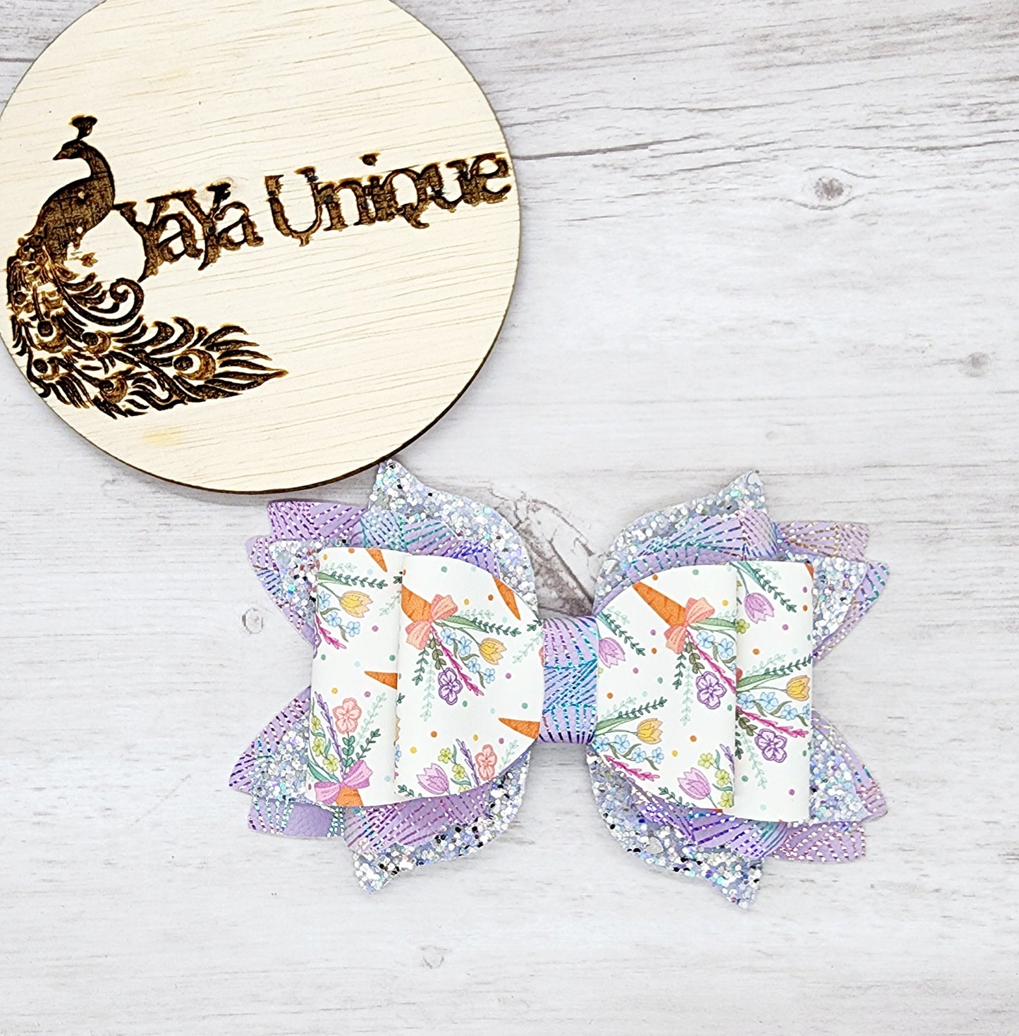 Easter Floral Hair Bow