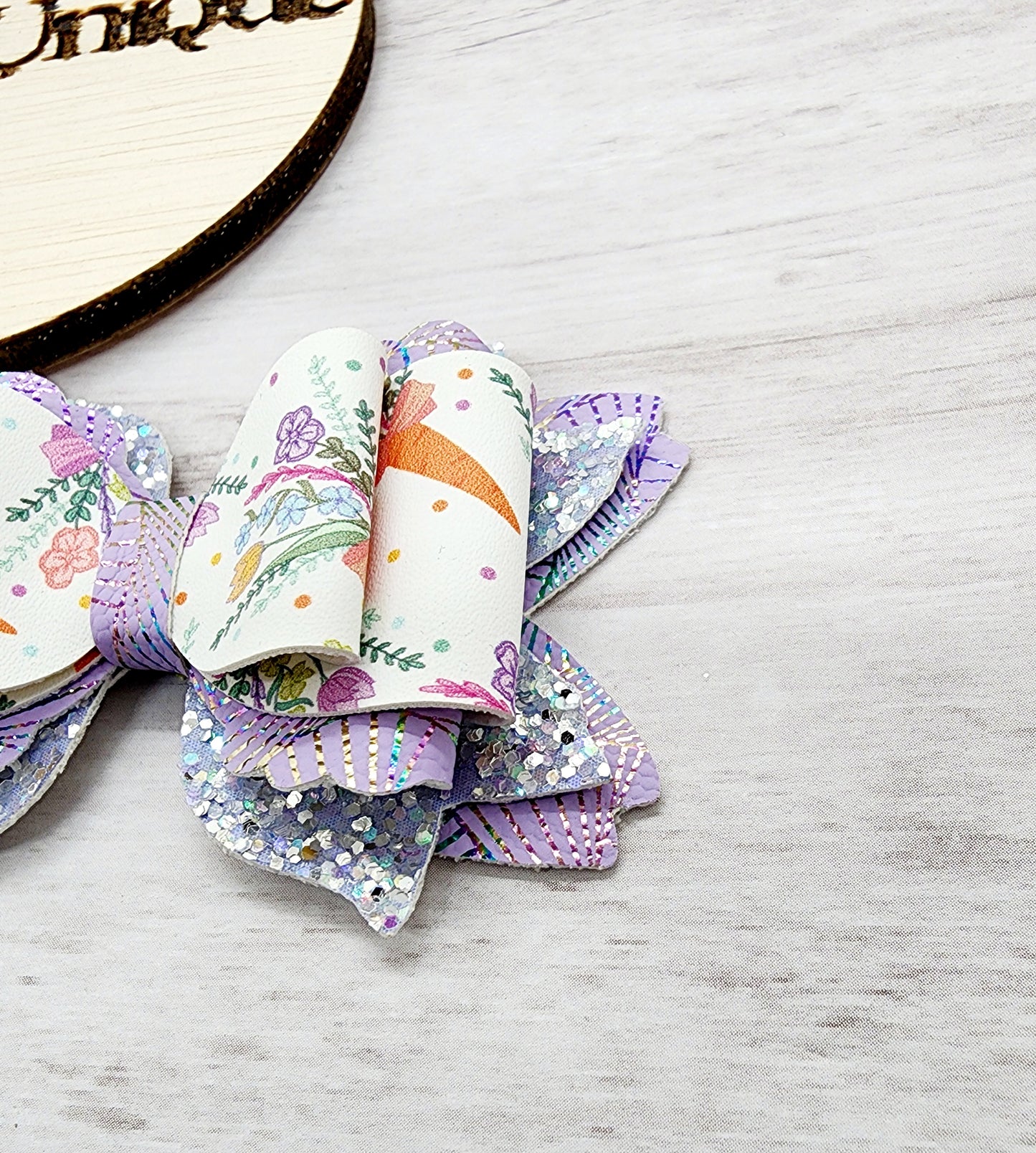Easter Floral Hair Bow