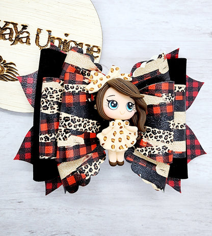 Leopard Girl Bow