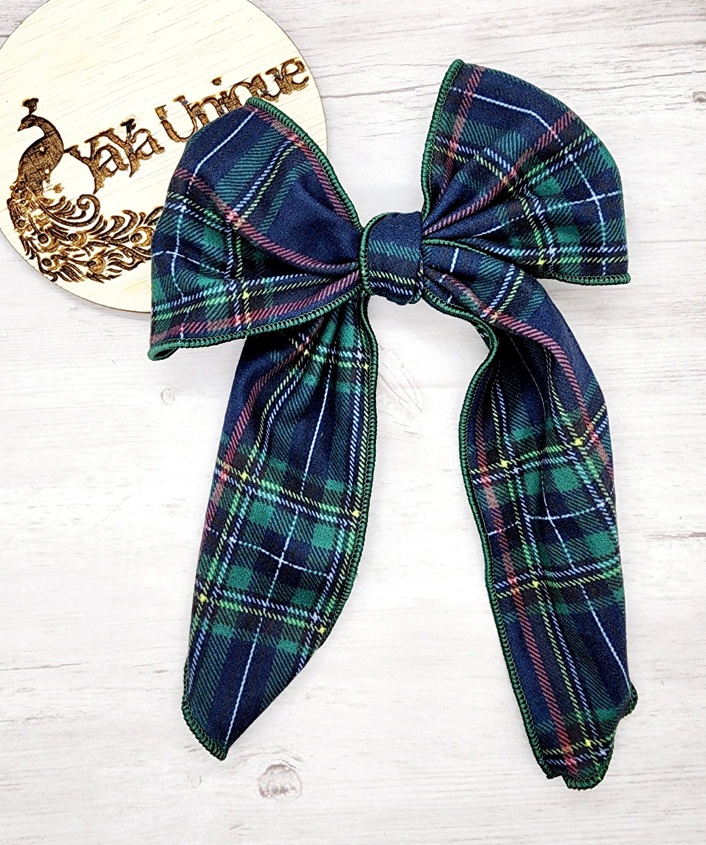 Plaid Hand-tied Bow