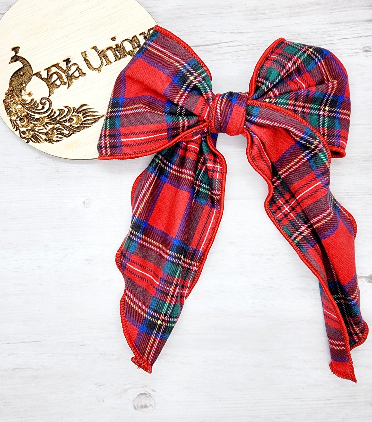 Plaid Hand-tied Bow