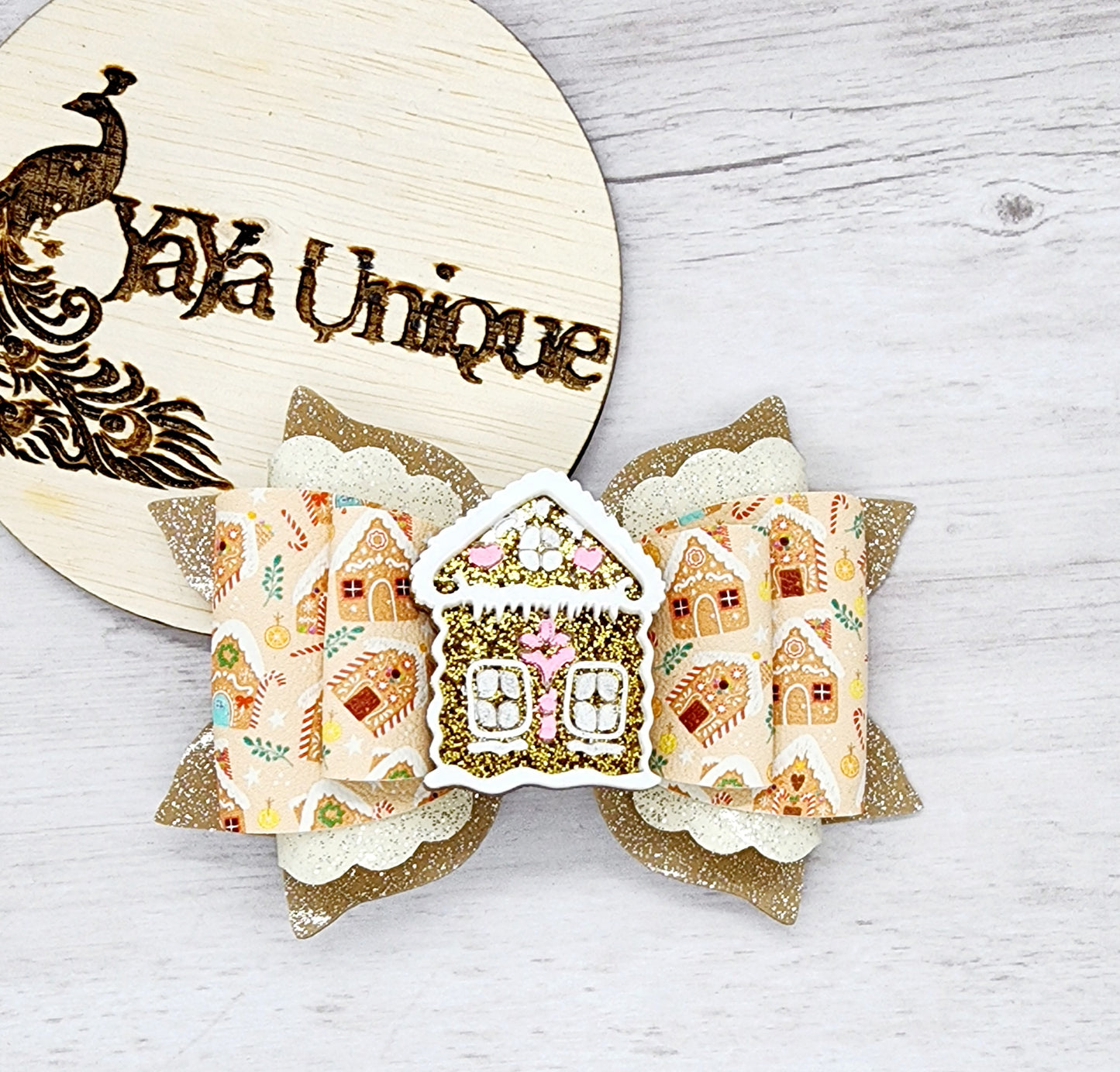 Gingerbread House Bow