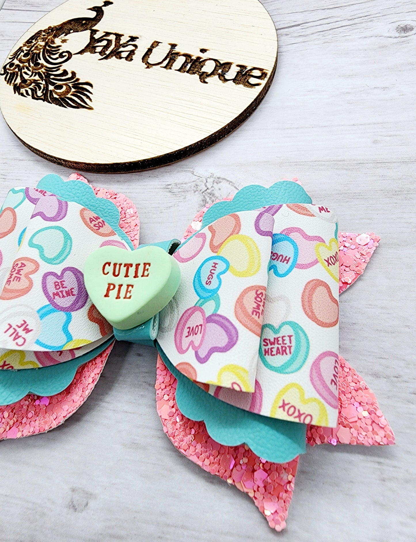 Valentine Hearts Hair Bow