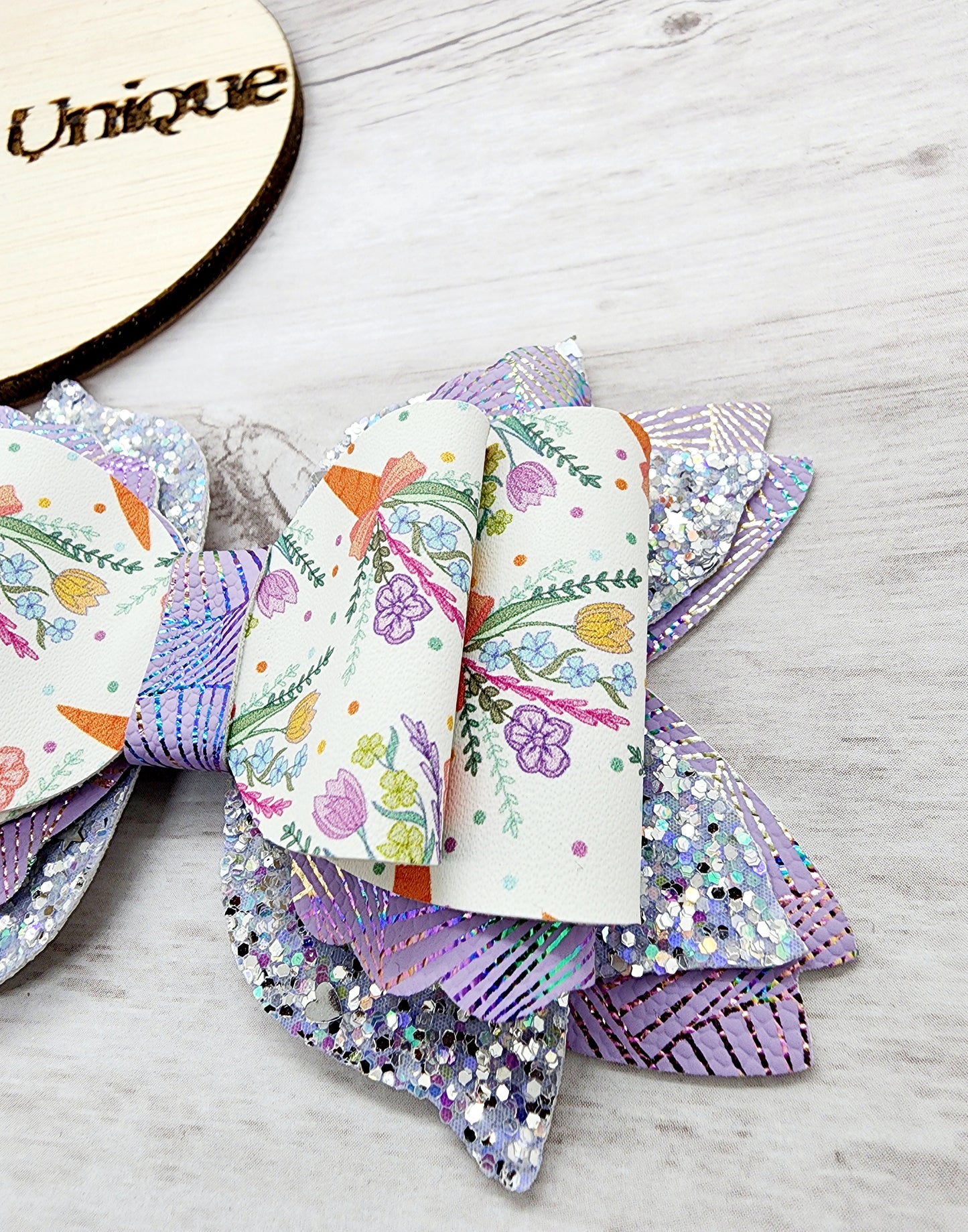 Easter Floral Hair Bow