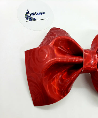 Red Roses bow - YaYa Unique