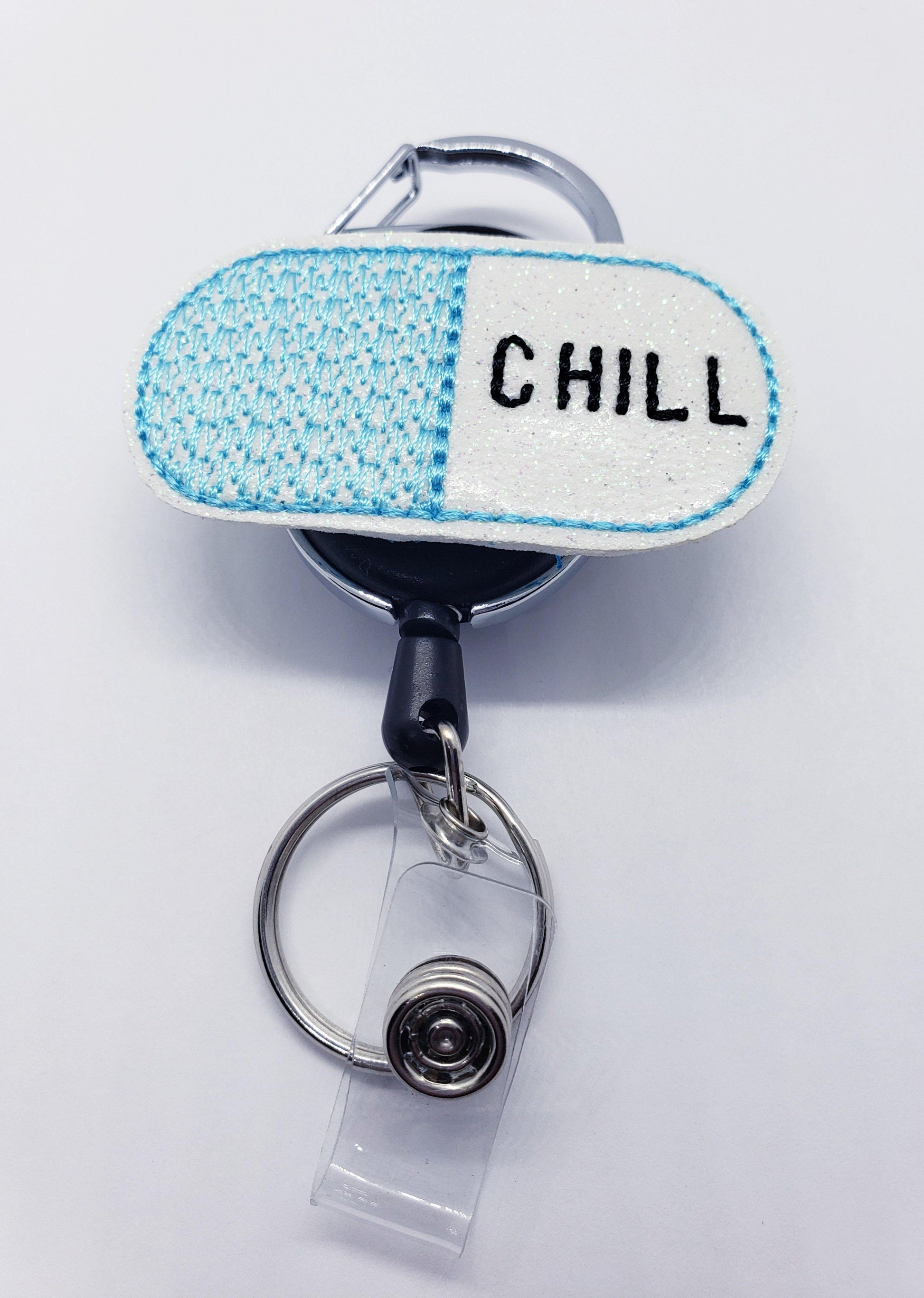Chill Pill (Blue) Badge Reel